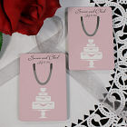 Personalized Wedding Cake Bookmark Wedding Favor